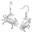 Sterling Silver Crab Earrings