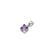 5mm Princess Cut Birthstone Pendants
